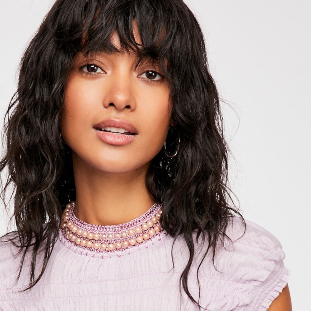 FREE PEOPLE Mother of Pearl Muscle Tee.